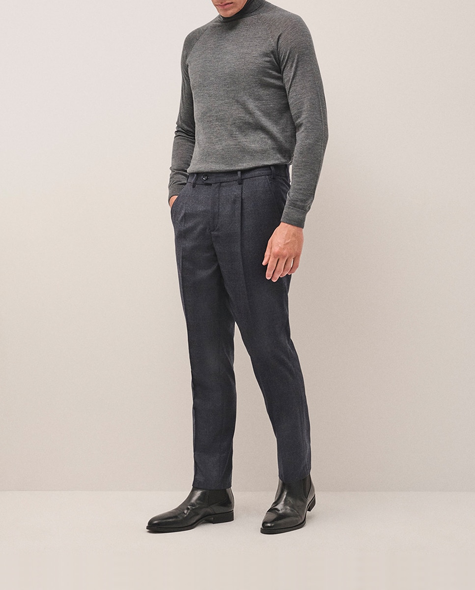 Imagen 0 de Pantalón pinzas de hombre regular fit cuadros