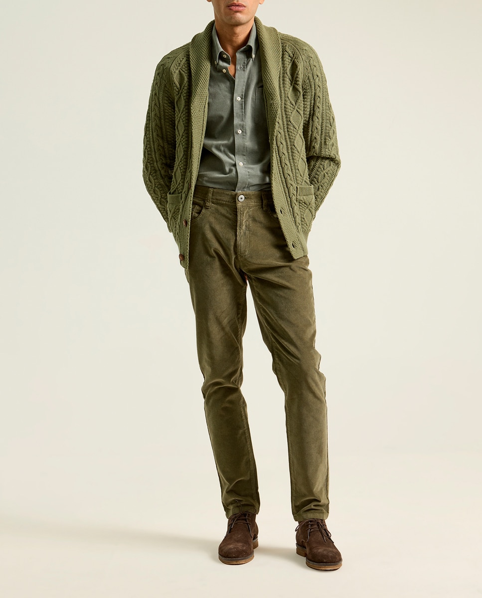 Imagen 0 de Pantalón chino pana verde