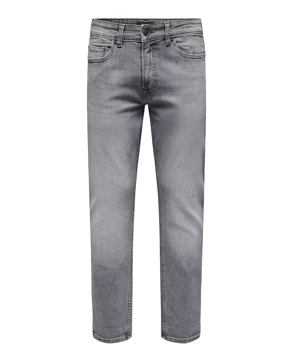 Imagen 0 de Pantalón vaquero de hombre color gris. Straight fit.