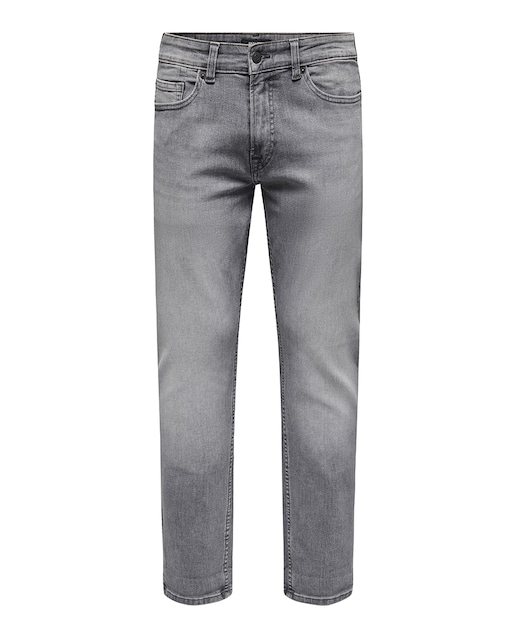 Imagen 0 de Pantalón vaquero de hombre color gris. Straight fit.