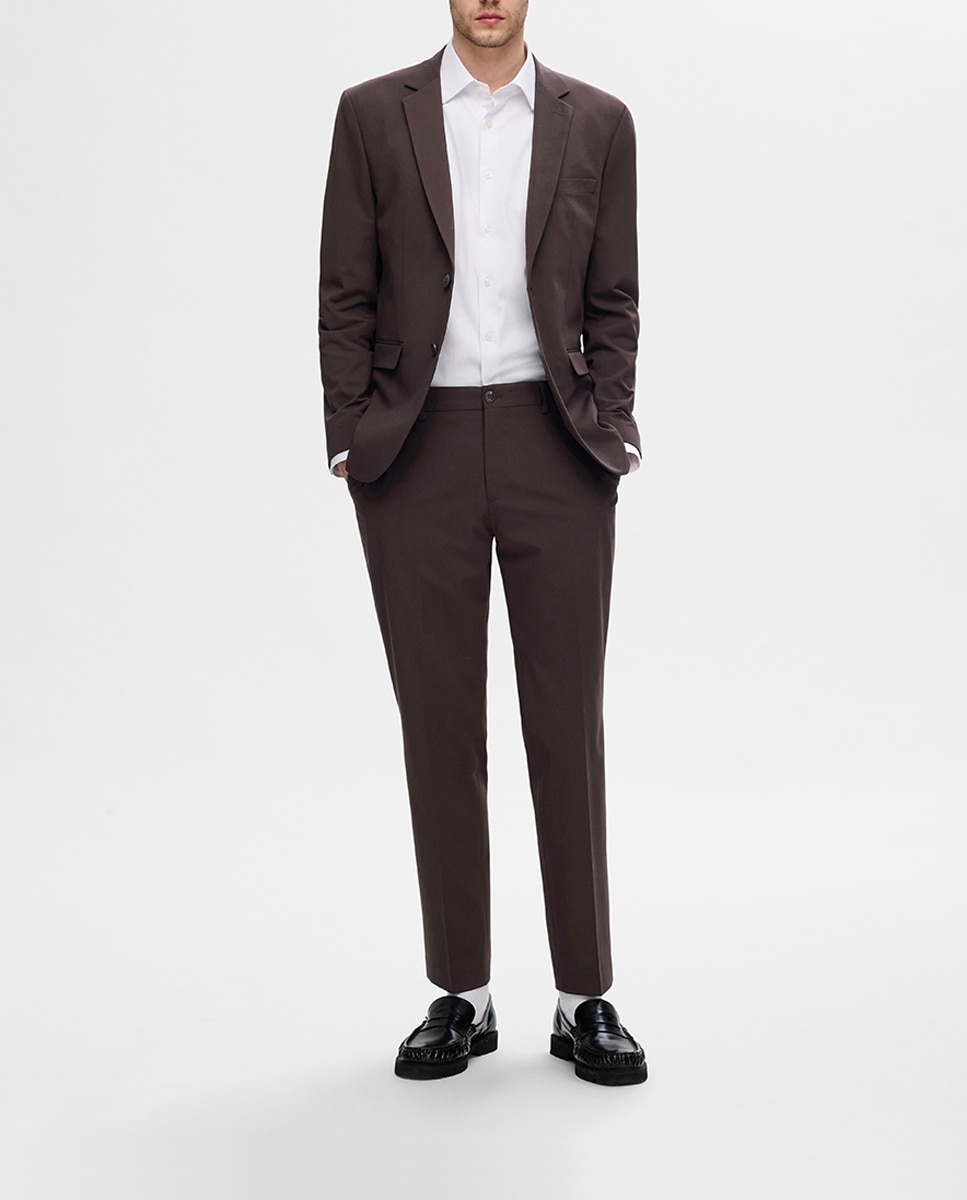 Imagen 0 de Pantalón de traje de hombre Slim Fit liso