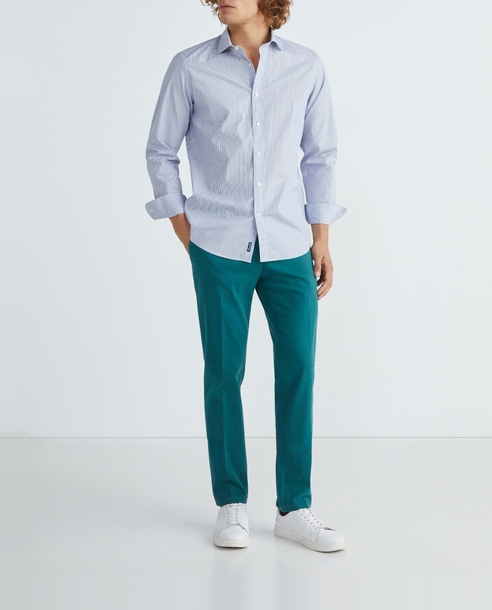 Imagen 0 de Pantalón de hombre en tejido gabardina regular fit