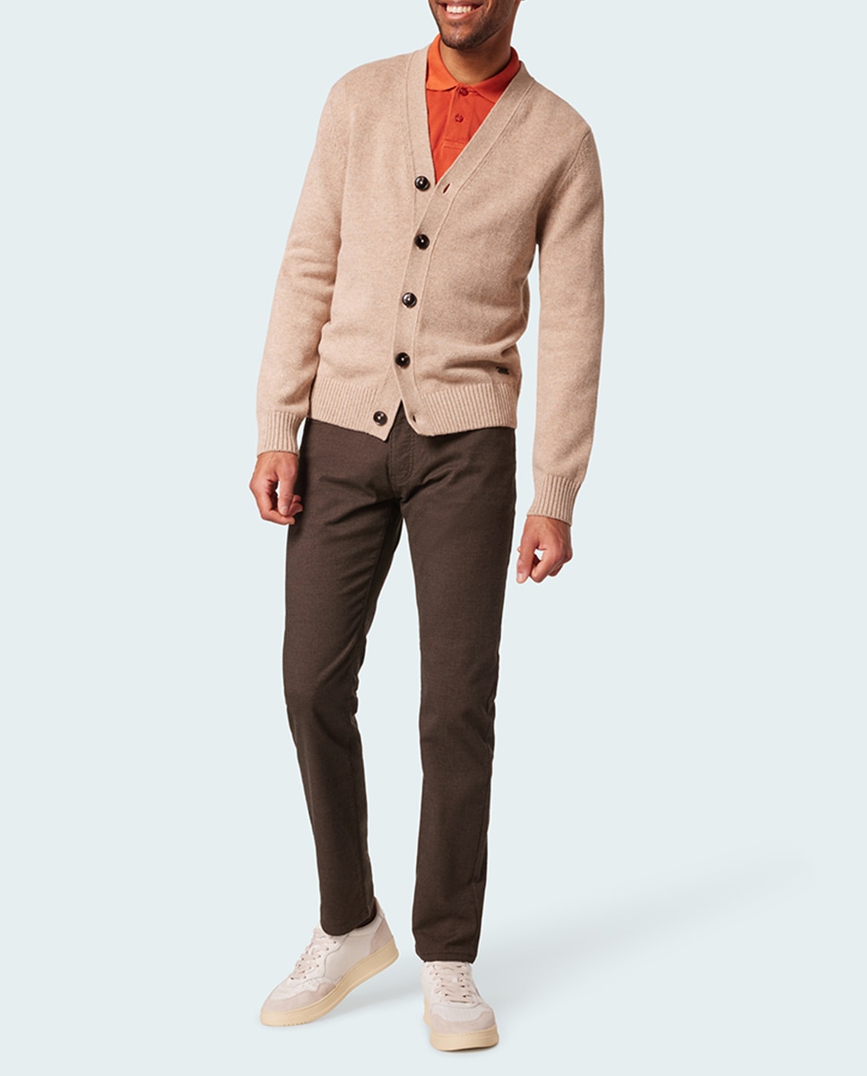 Imagen 0 de Pantalón 5 bolsillos de hombre wooltouch estructura