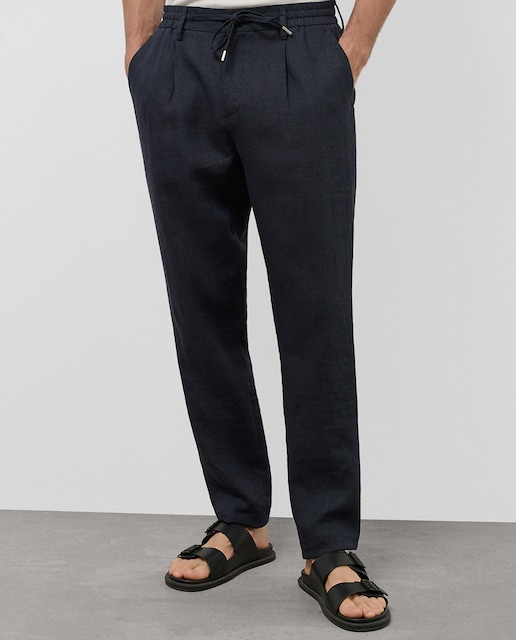 Imagen 0 de Pantalón pinzas de hombre regular fit de lino