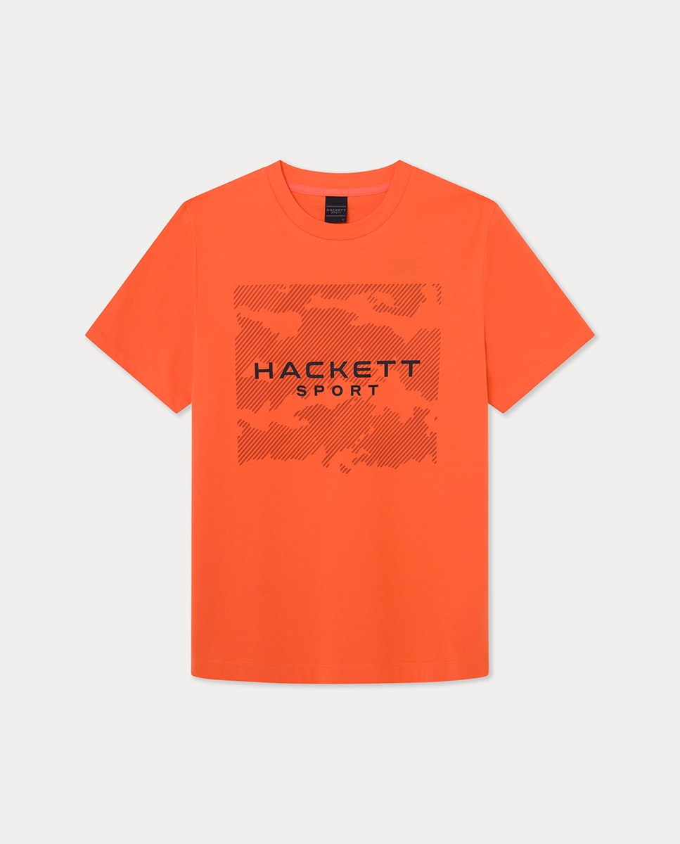 Imagen 0 de Camiseta de hombre de algodón con logo de camuflaje estampado