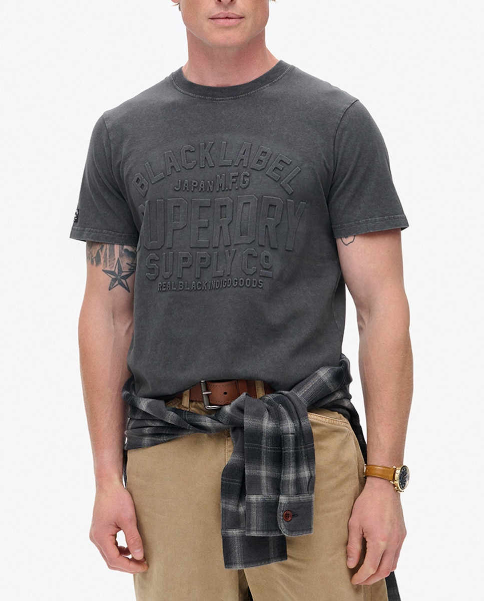 Imagen 0 de Camiseta gráfica con logotipo en relieve