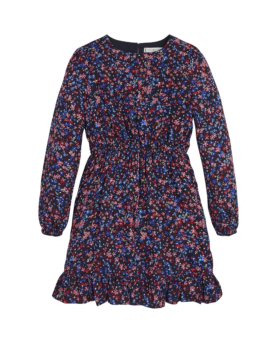 Vestido de niña fluido con estampado de flores — oferta en Primeriti