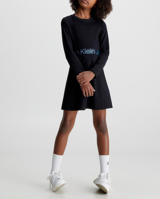Imagen 0 de Vestido de niña negro de manga larga