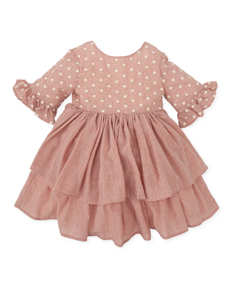 Imagen 0 de Vestido de niña de muselina pétalo