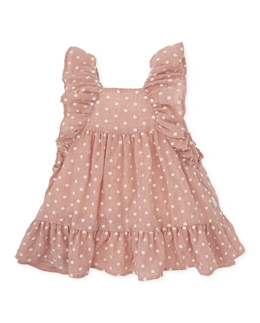 Imagen 0 de Vestido de niña de muselina pétalo