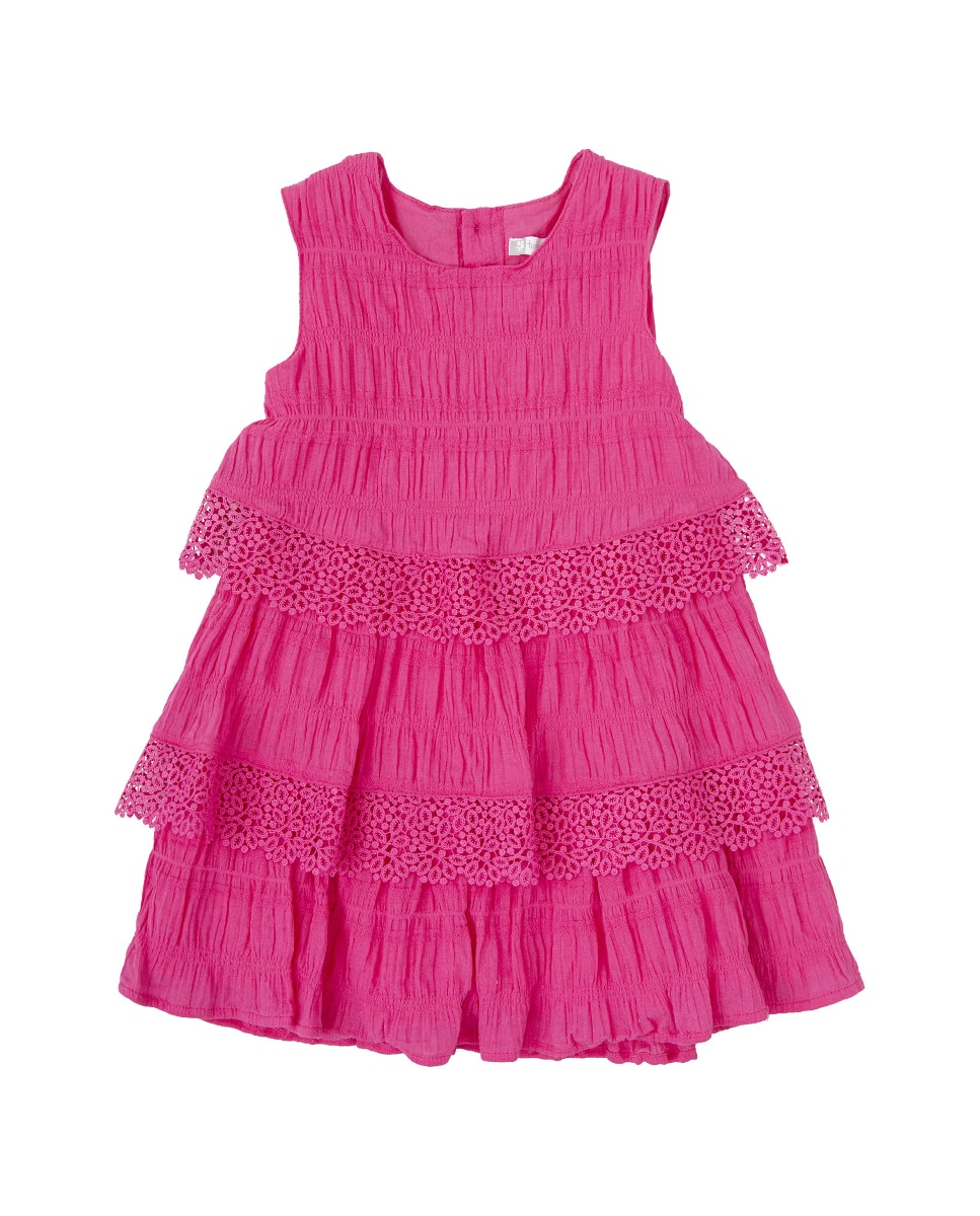 Imagen 0 de Vestido de niña de bambula fucsia
