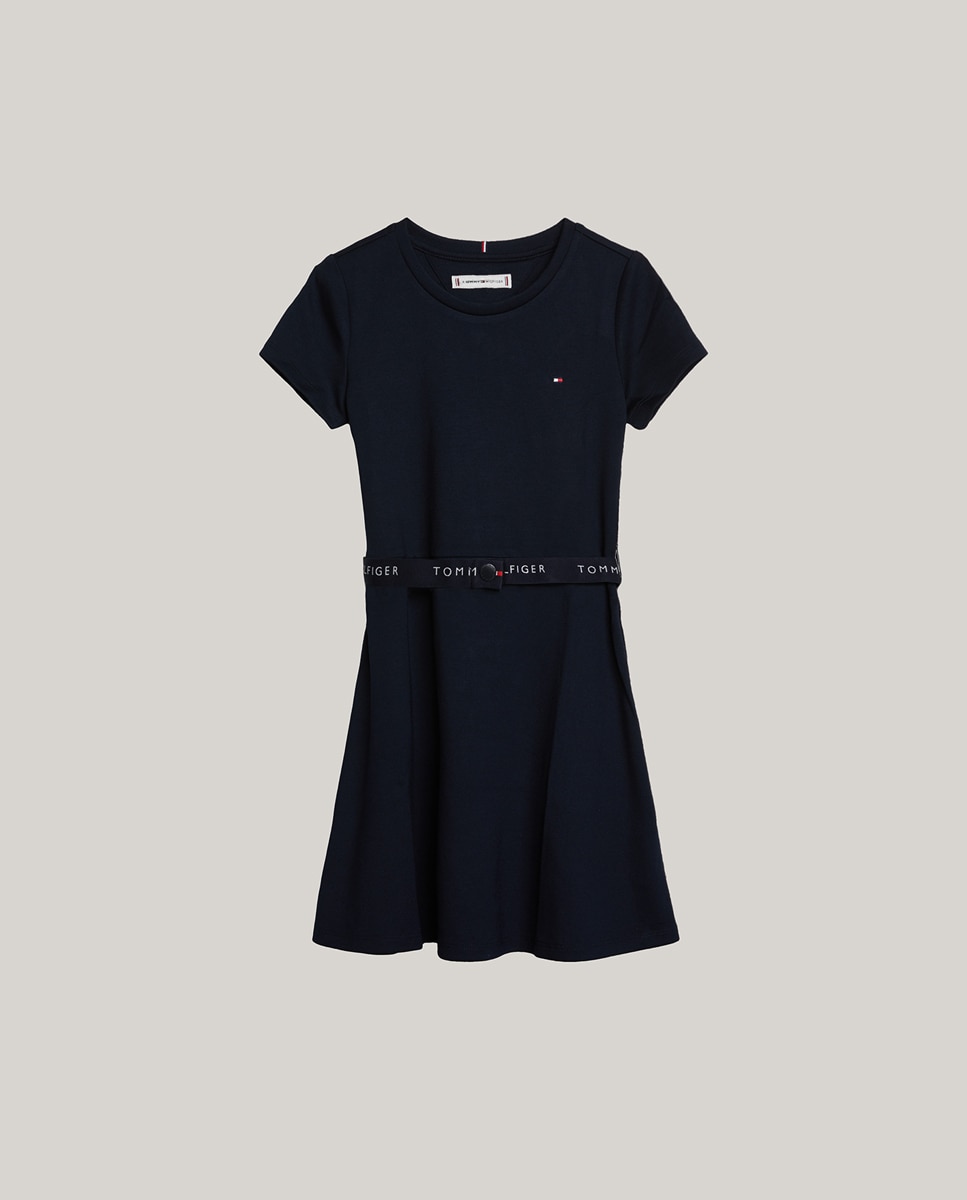 Imagen 0 de Vestido de niña manga corta y cuello redondo