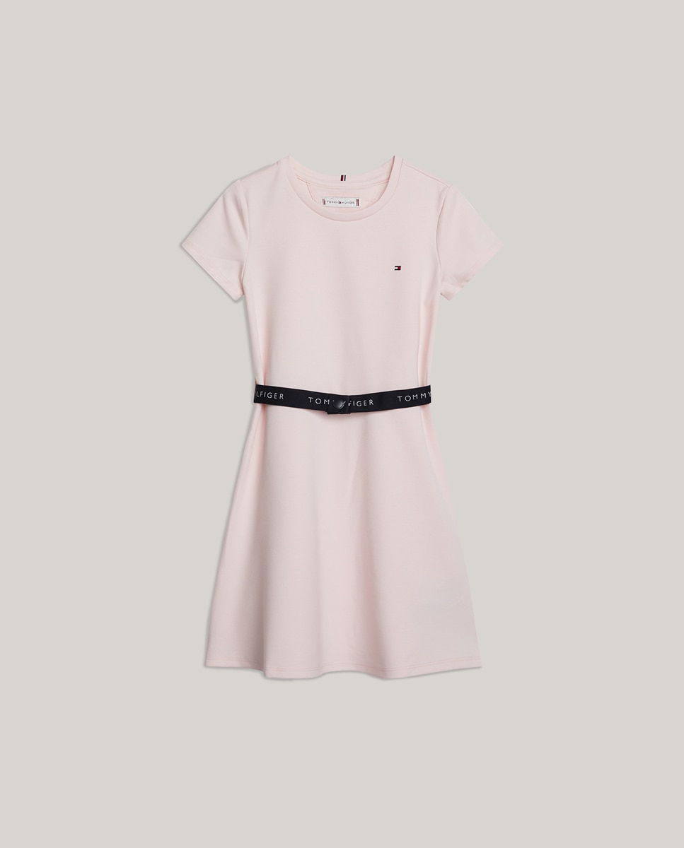 Imagen 0 de Vestido de niña manga corta y cuello redondo