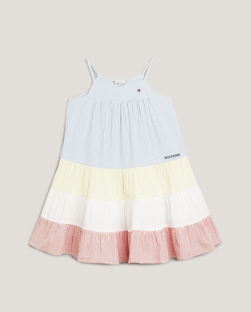 Imagen 0 de Vestido de niña de tirantes y vuelo
