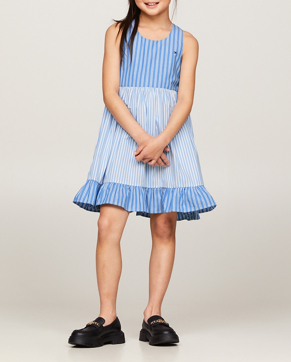 Imagen 0 de Vestido de niña sin mangas con volantes