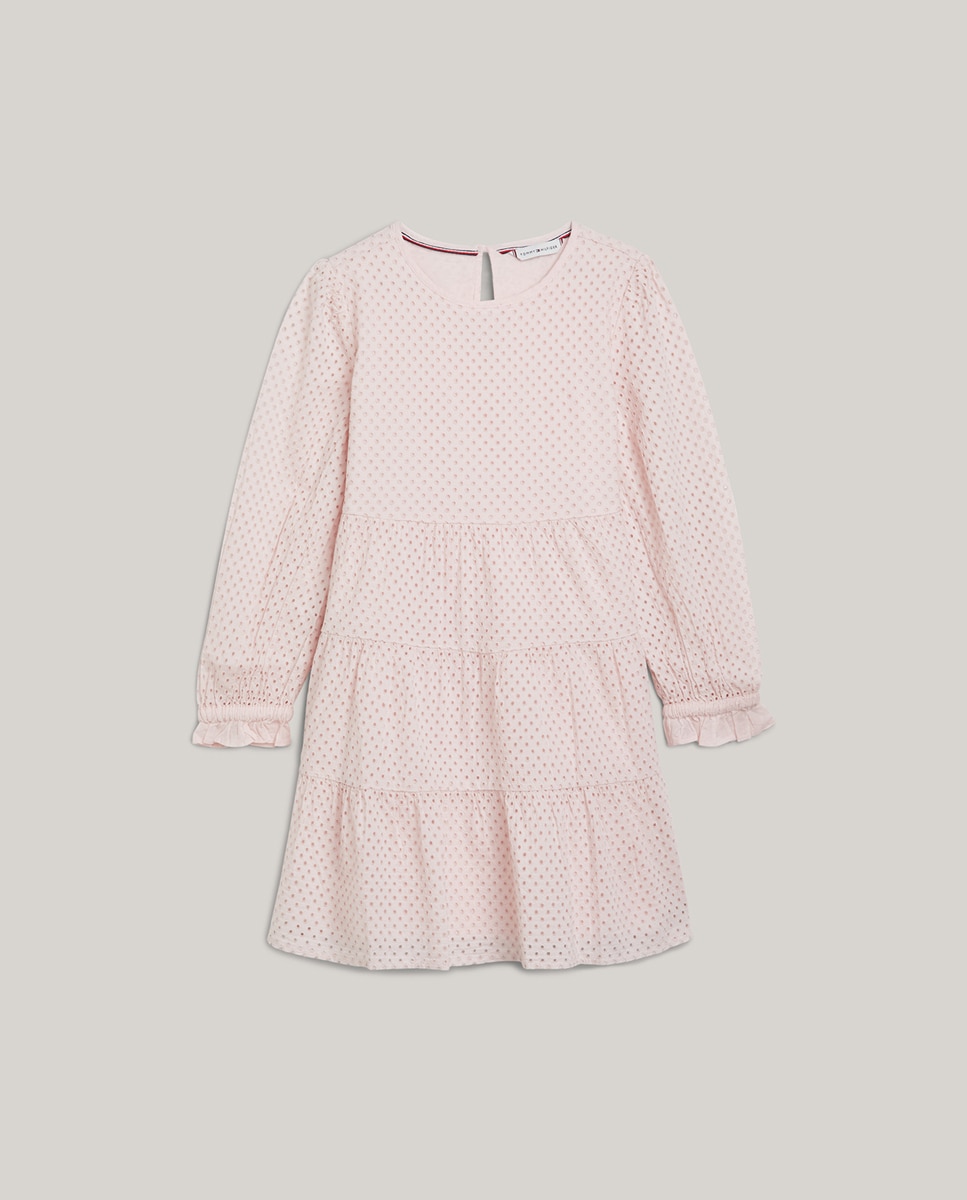 Imagen 0 de Vestido de niña manga larga con volantes