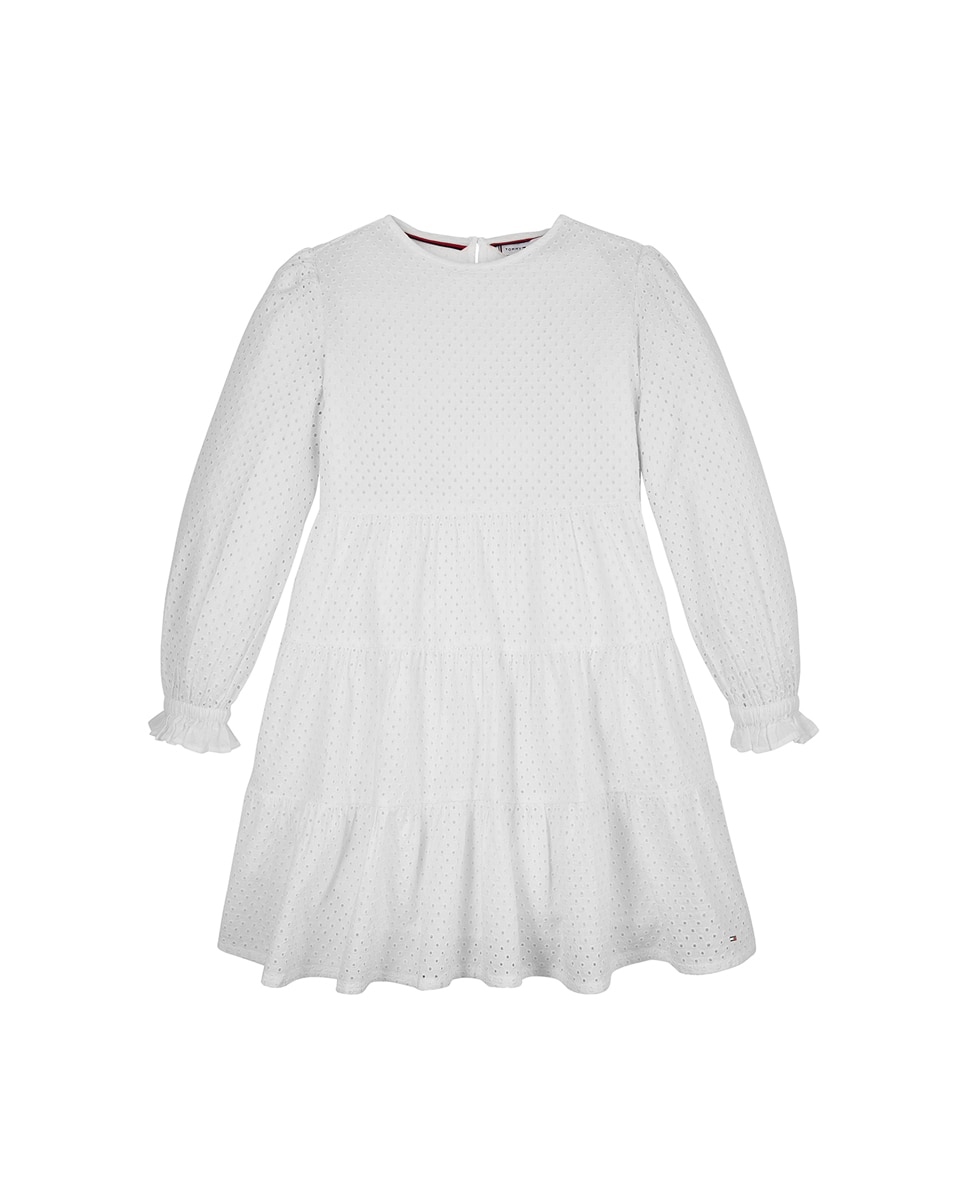 Imagen 0 de Vestido de niña manga larga con volantes