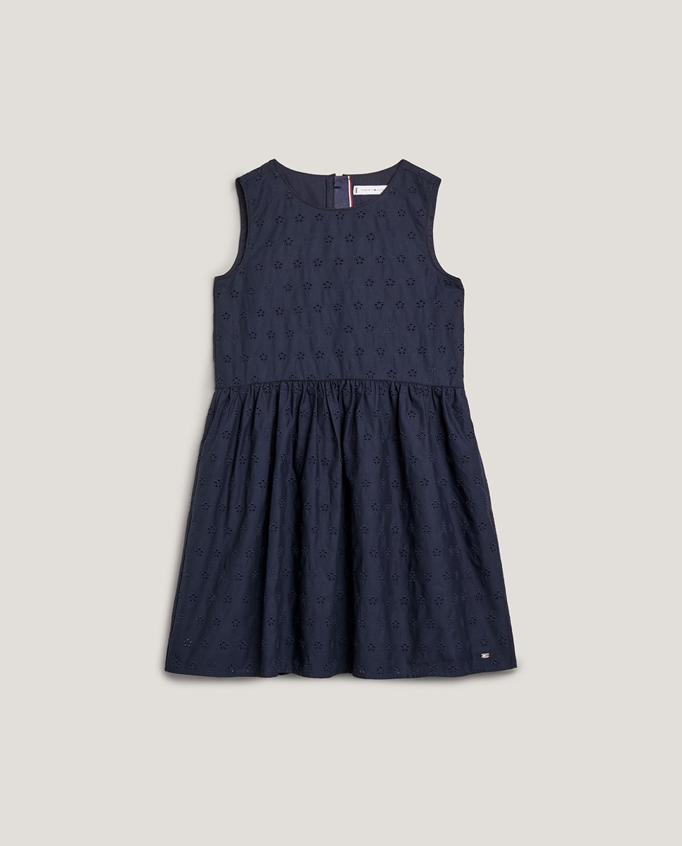 Imagen 0 de Vestido de niña con cuello redondo y sin mangas