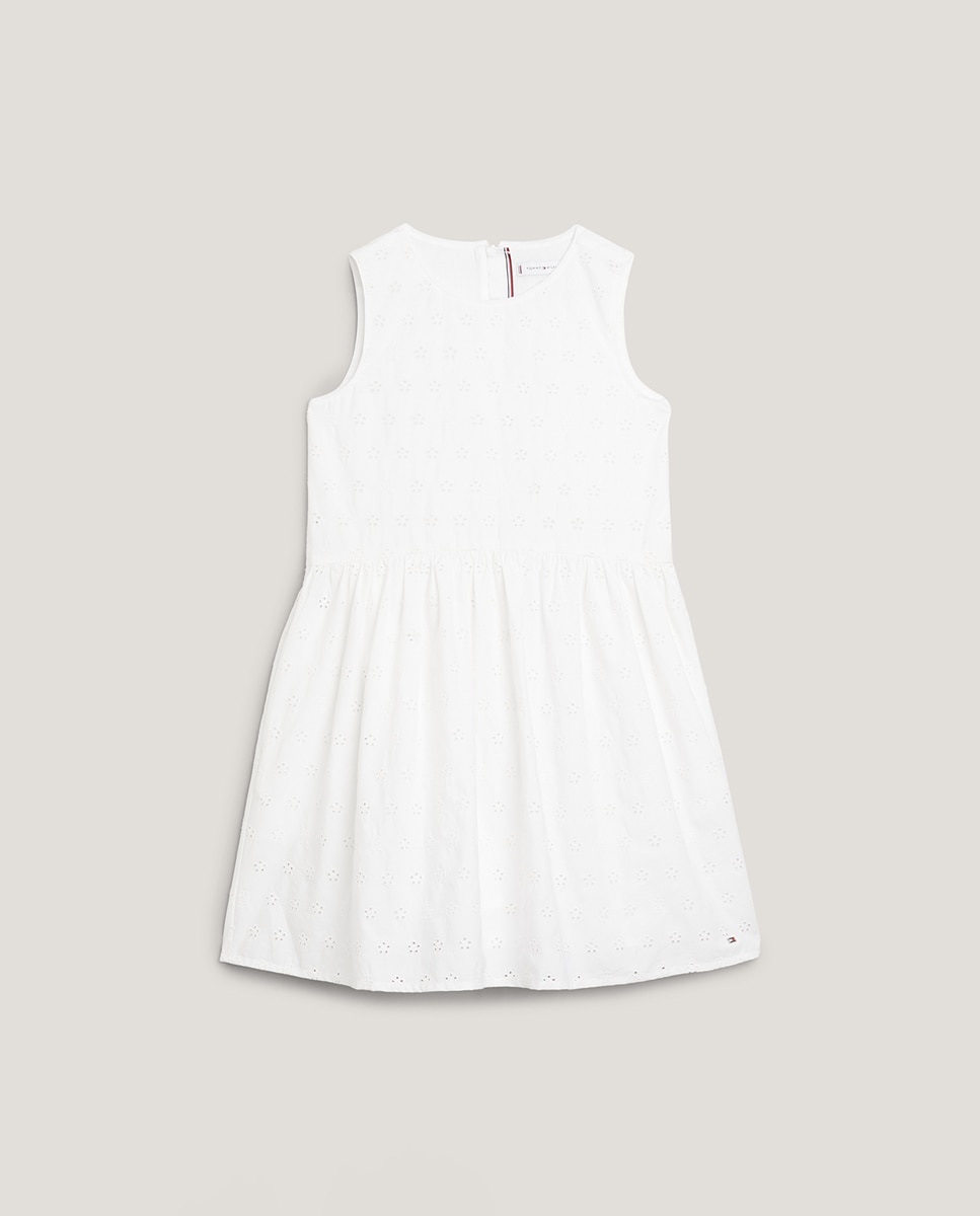 Imagen 0 de Vestido de niña con cuello redondo y sin mangas