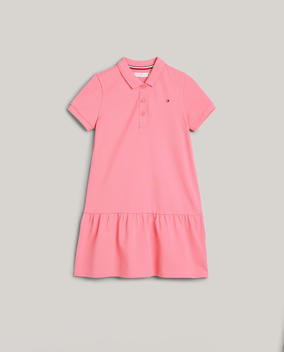 Imagen 0 de Vestido de niña polo de manga corta con vuelo