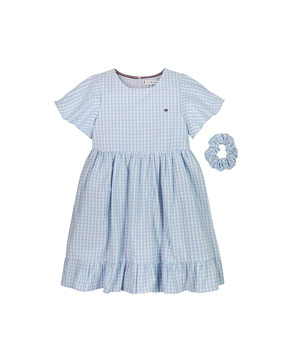 Imagen 0 de Vestido de niña con cuello redondo y manga corta