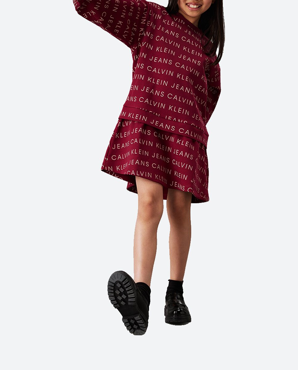 Imagen 0 de Vestido de felpa con logo all over de niña