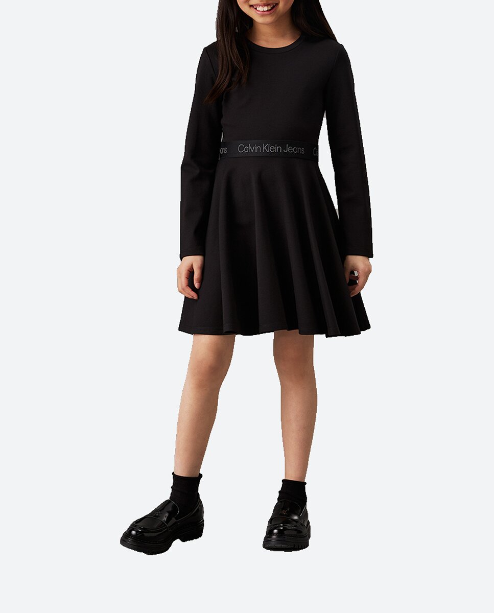 Imagen 0 de Vestido acampanado con logo de niña