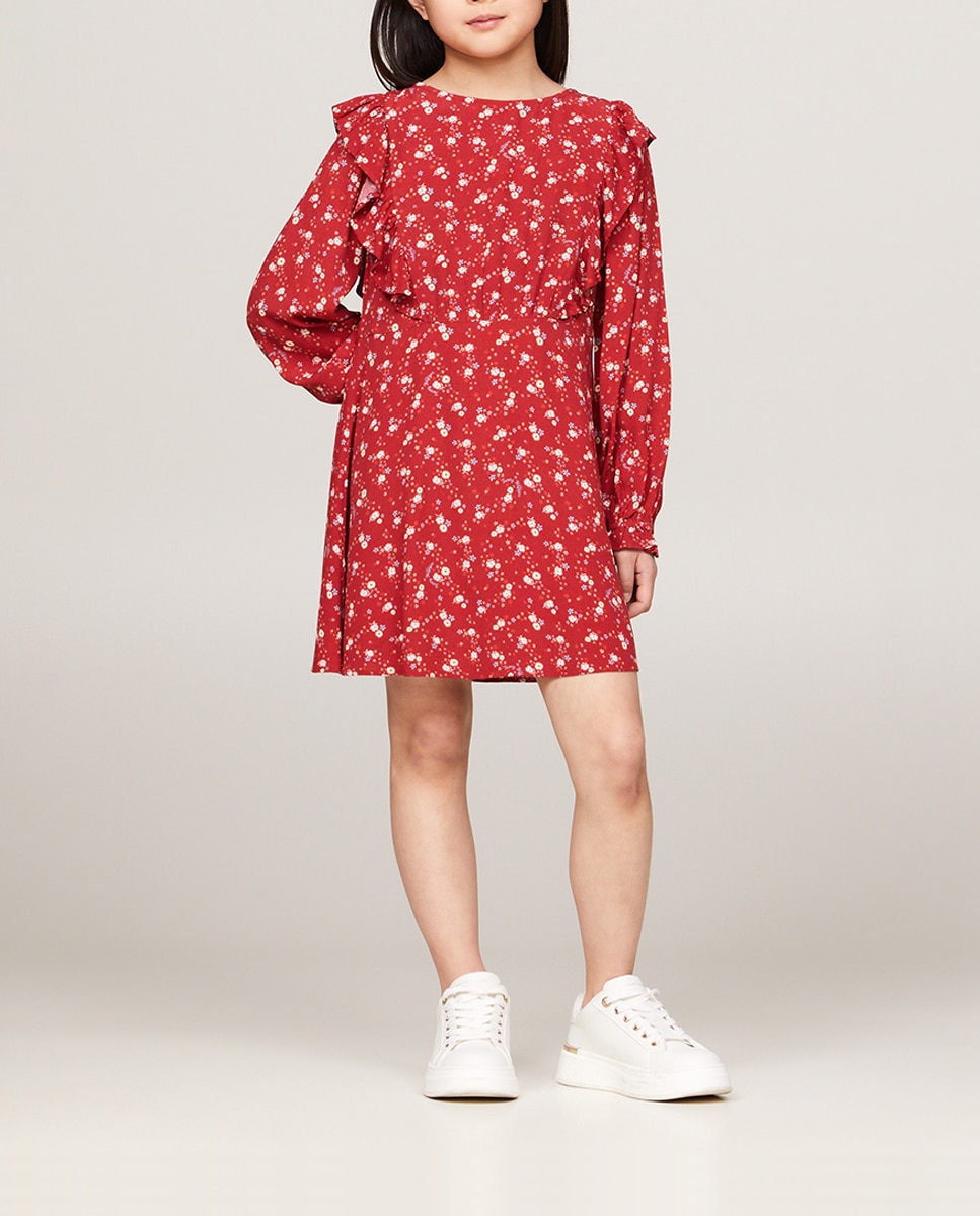 Imagen 0 de Vestido de niña de manga larga estampado