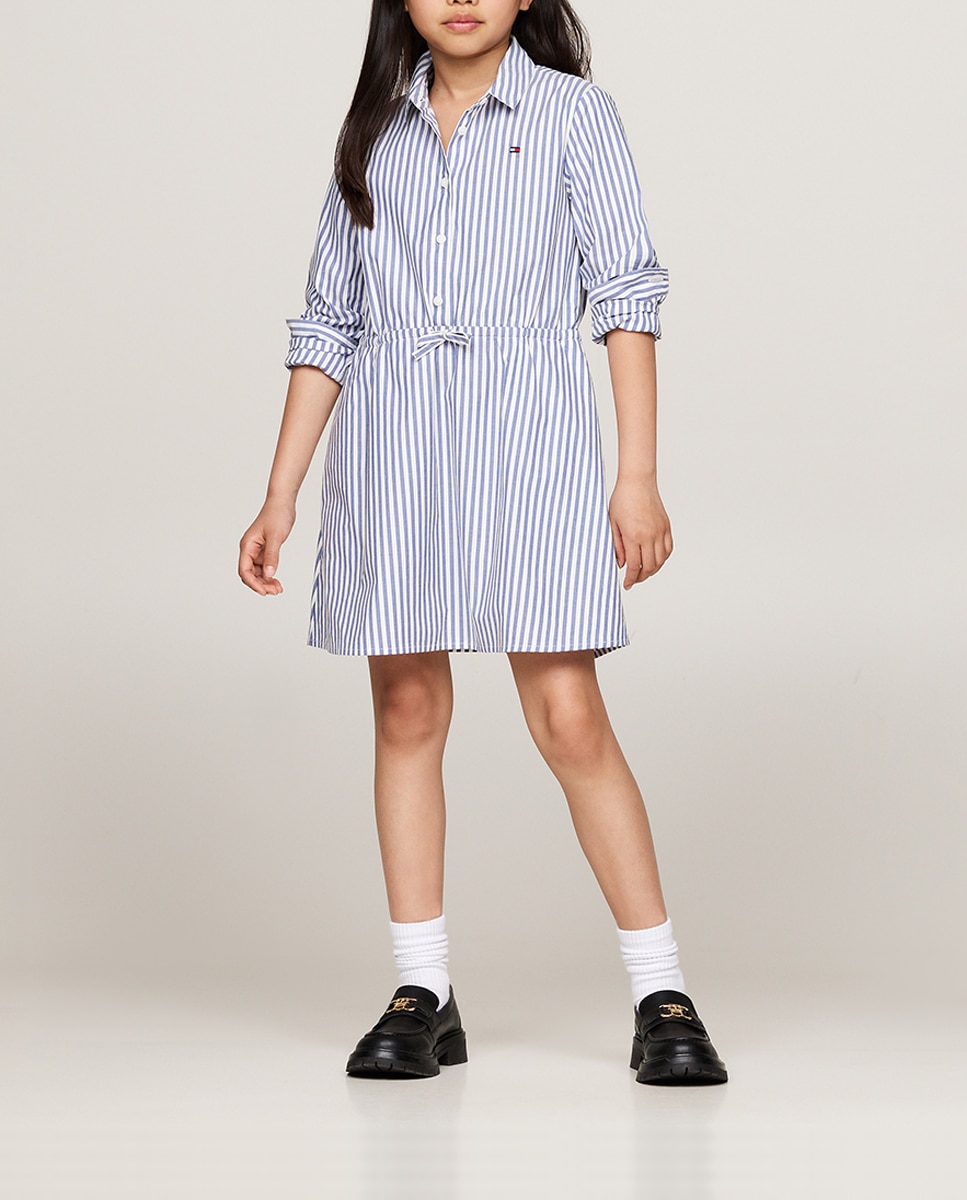 Imagen 0 de Vestido camisero de niña de manga larga