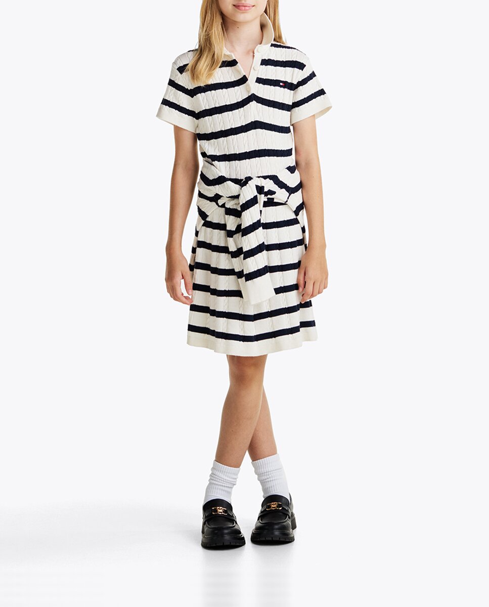 Imagen 0 de Vestido de manga corta estilo polo, estampado