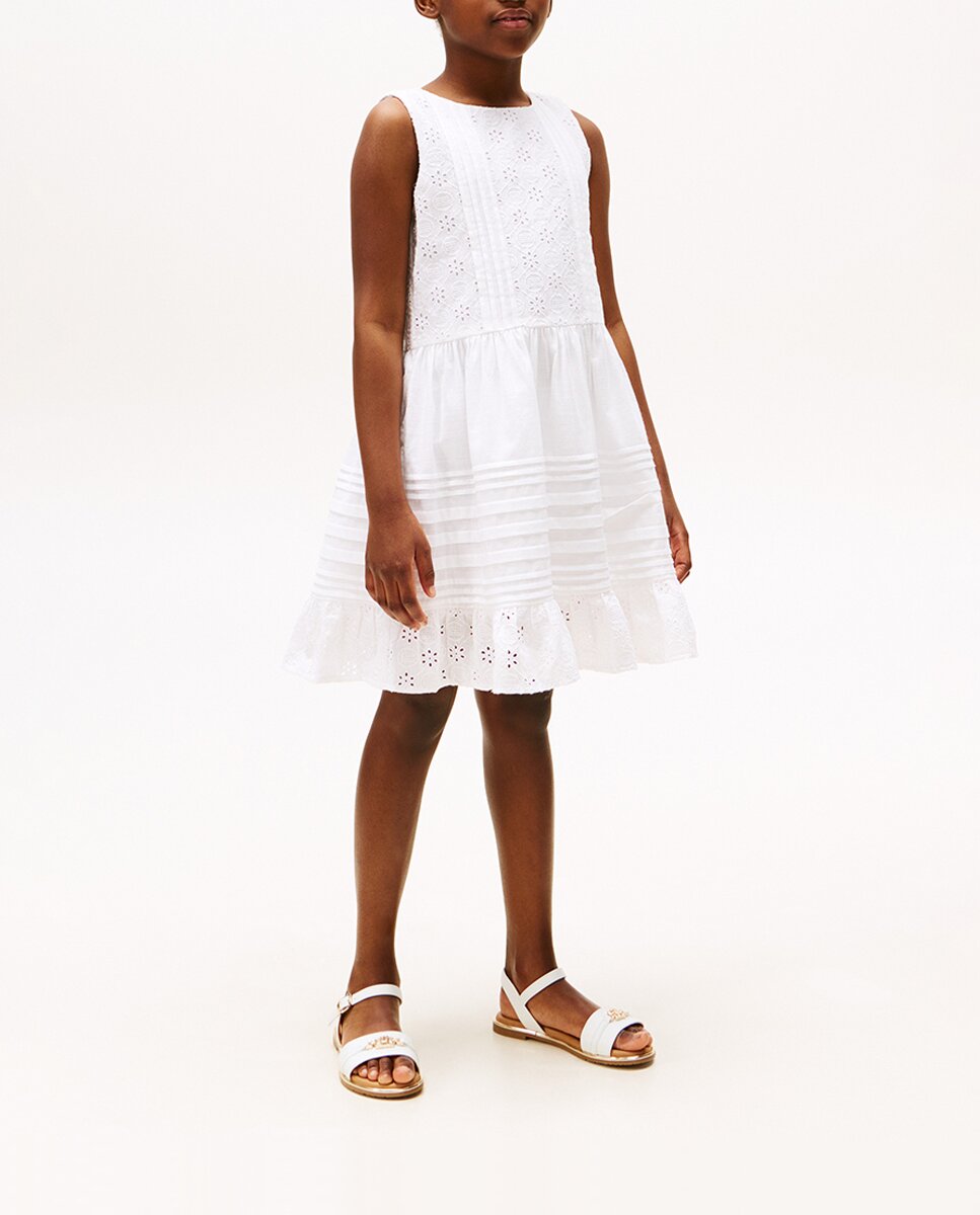 Imagen 0 de Vestido de niña sin mangas con diseño troquelado