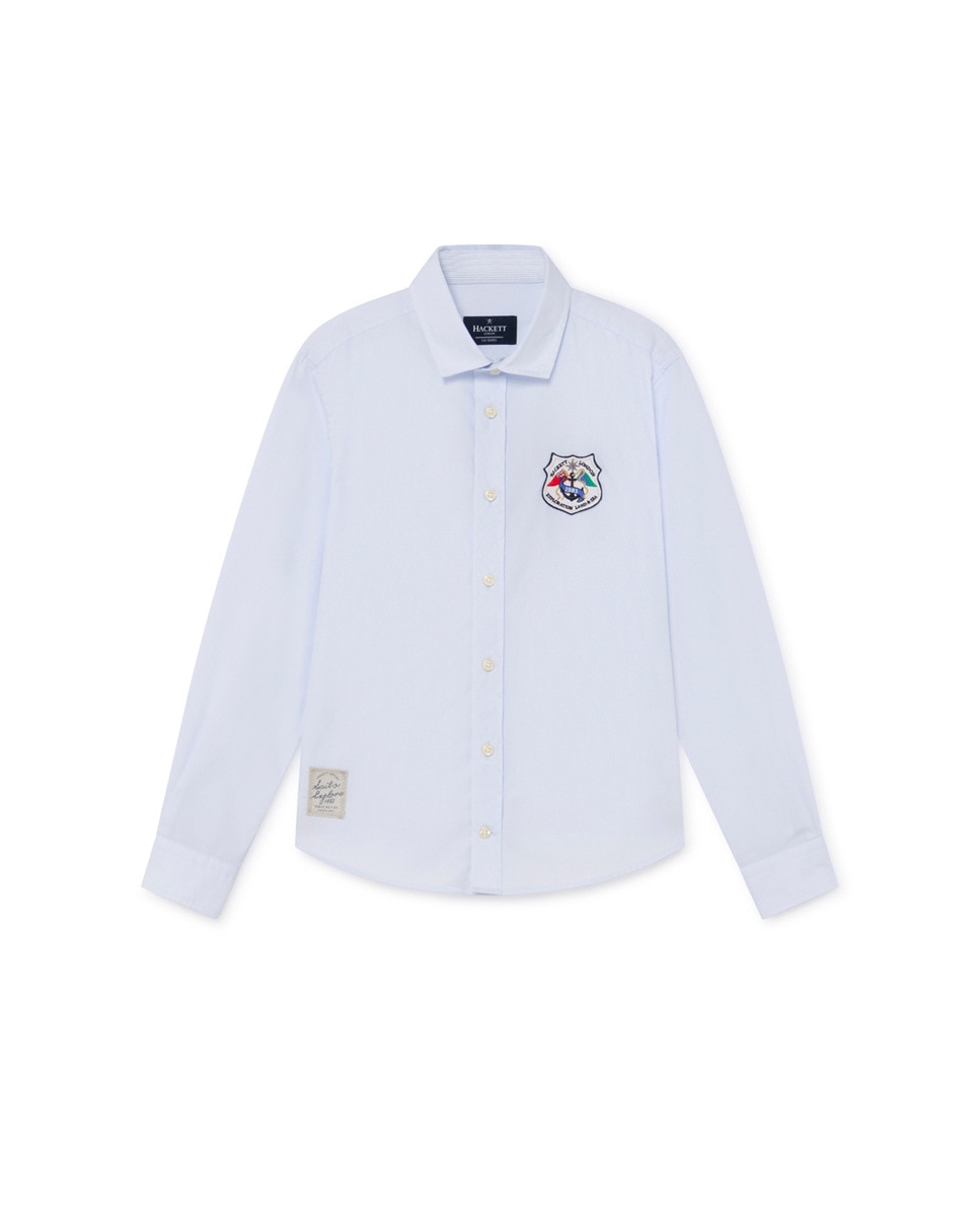 Camisa de niño blanca parche escudo — oferta en Primeriti