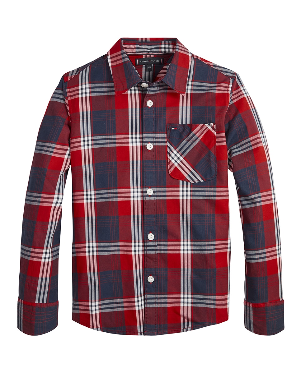 Imagen 0 de Camisa de niño de cuadros multicolor