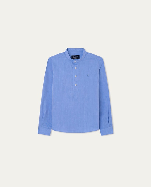 Imagen 0 de Camisa chambray de niño cuello mao