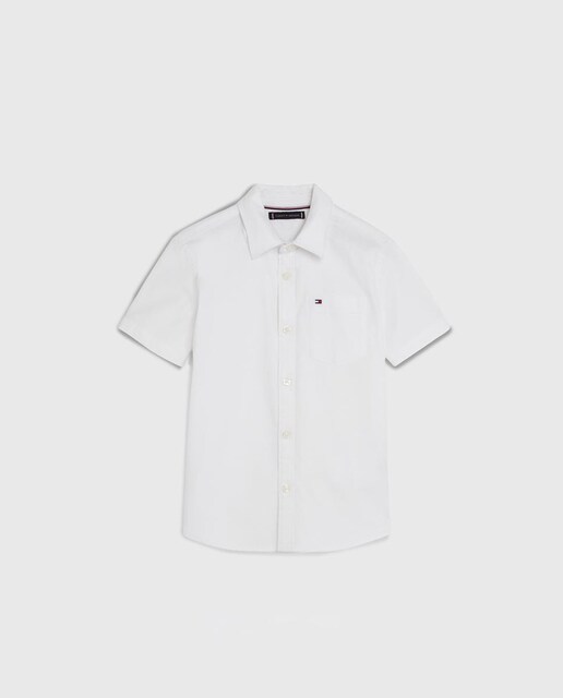 Imagen 0 de Camisa de niño Tommy Hilfiger de manga corta con bandera bordada