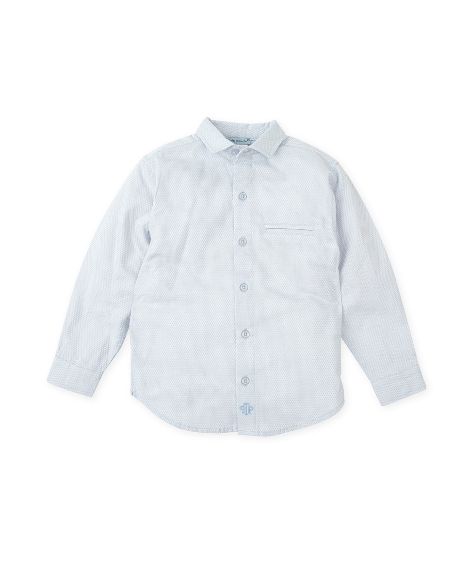 Imagen 0 de Camisa de bebé niño en chambray con bolsillo ojal