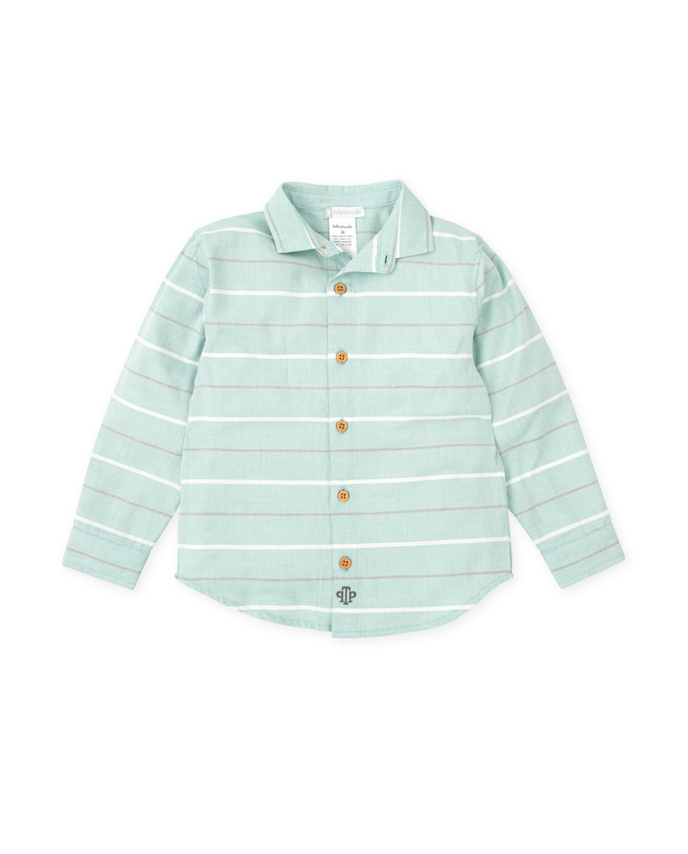 Imagen 0 de Camisa de bebé niño de manga larga a rayas