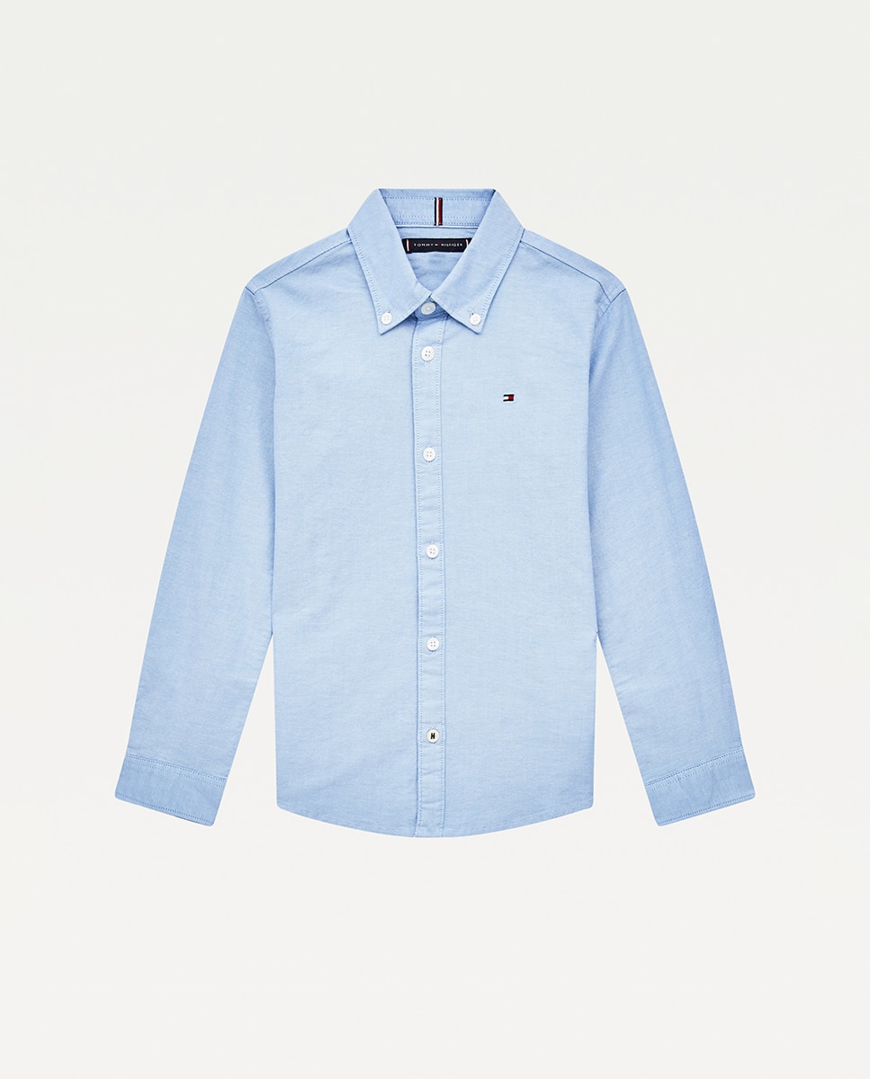 Imagen 0 de Camisa de niño Tommy Hilfiger de manga larga con bandera bordada