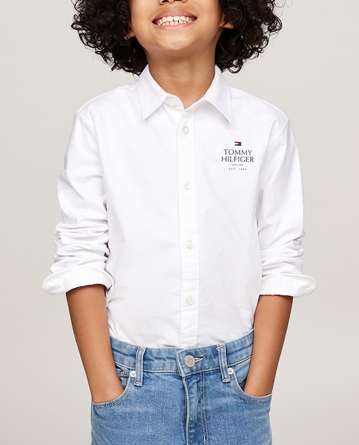 Imagen 0 de Camisa de niño lisa de manga larga