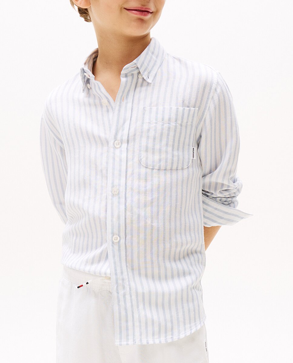 Imagen 0 de Camisa de manga larga de rayas de niño