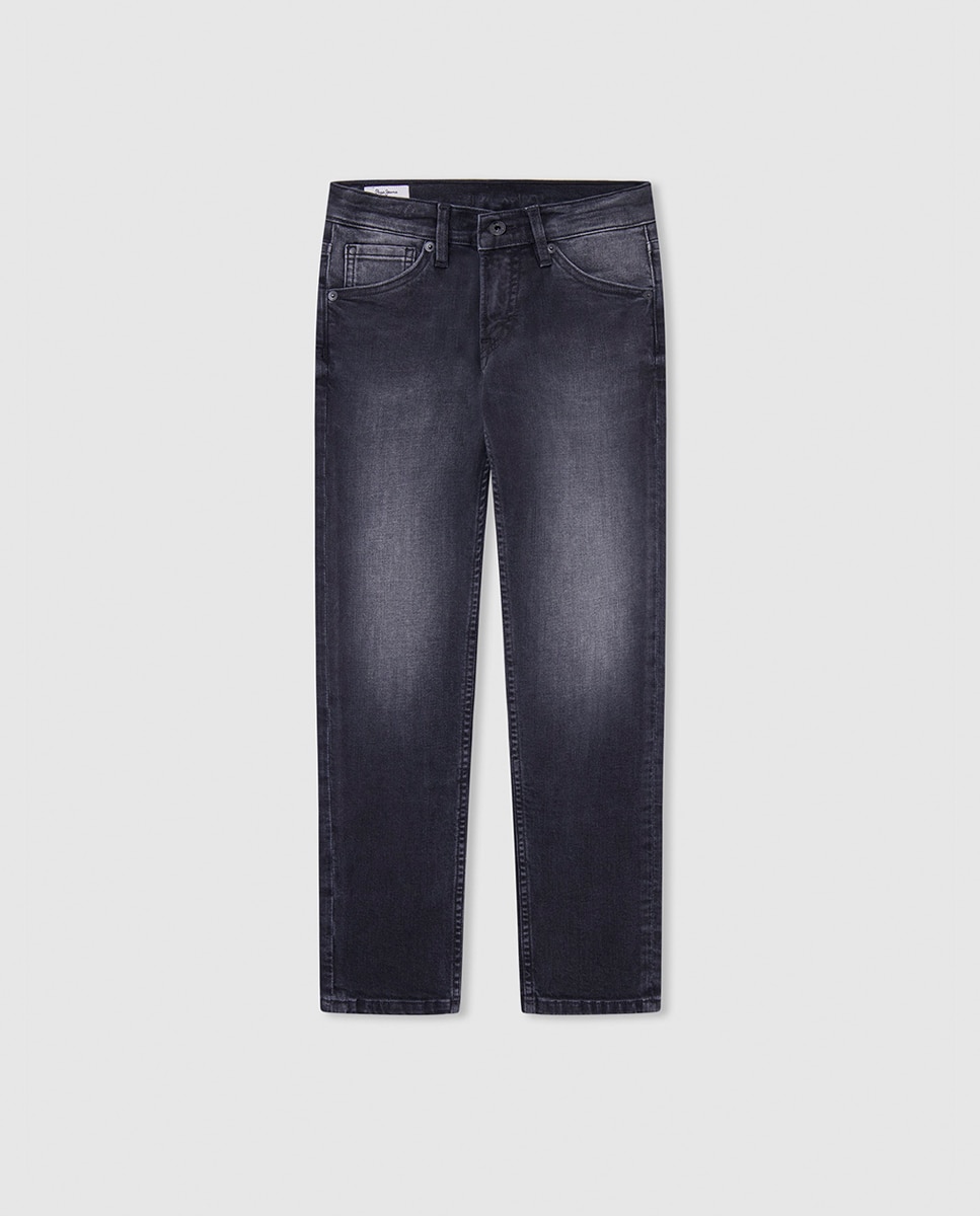 Imagen 0 de Pantalón denim slim fit de tiro medio para niño