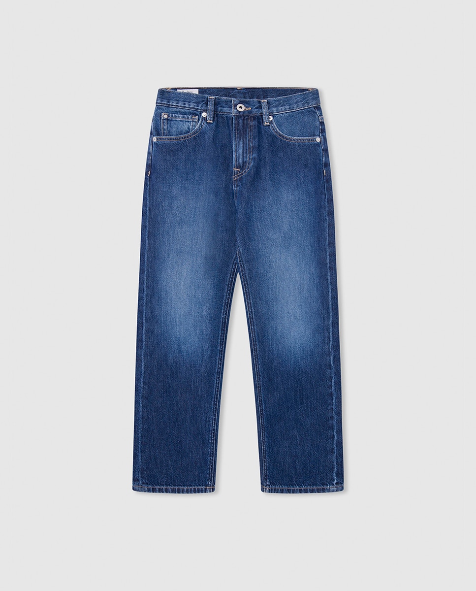 Imagen 0 de Denim loose fit lavado azul oscuro para niño