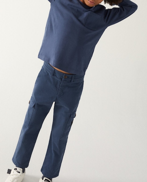 Imagen 0 de Pantalones niño con bolsillos laterales y cintura elástica