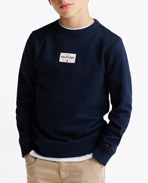 Imagen 0 de Sudadera de niño lisa con cuello redondo