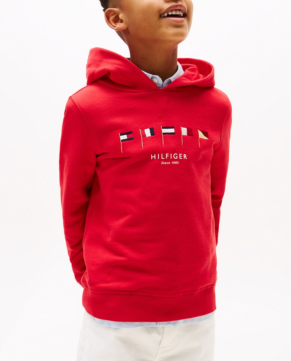 Imagen 0 de Sudadera de niño con capucha y logo frontal