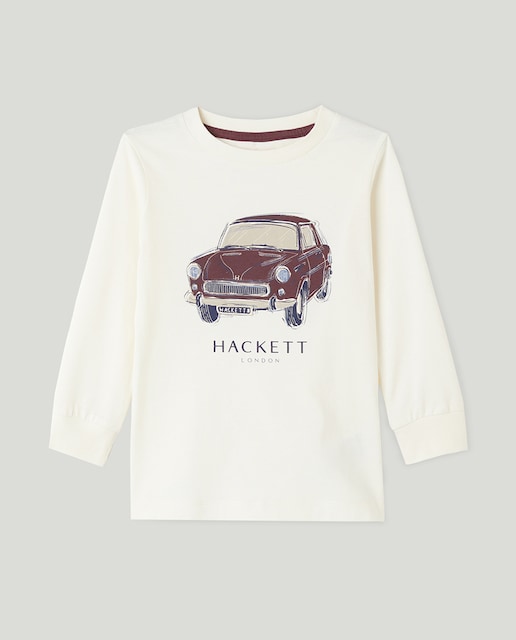 Imagen 0 de Camiseta de niño con print de coche en manga larga