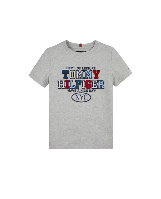 Imagen 0 de Camiseta de niño manga corta y cuello redondo con logo multicolor