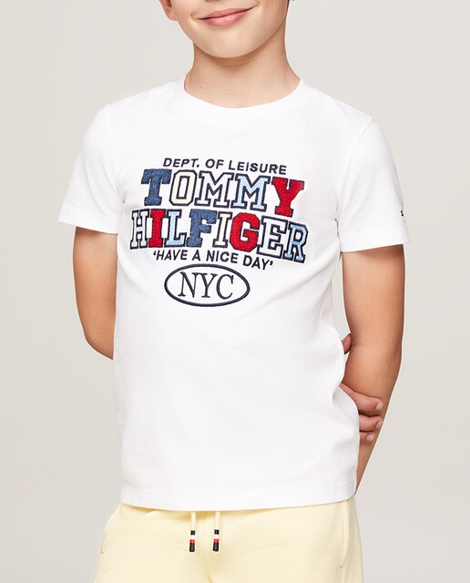 Imagen 0 de Camiseta de niño manga corta y cuello redondo con logo multicolor
