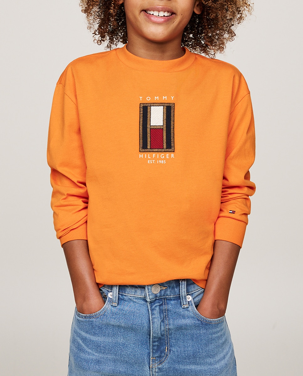 Imagen 0 de Camiseta de niño de manga larga con cuello redondo