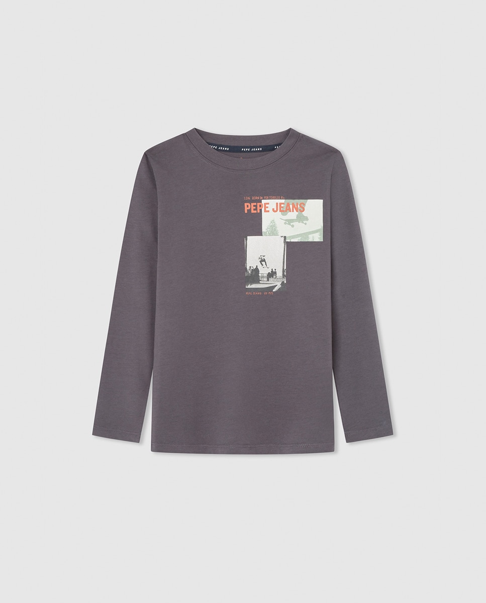 Imagen 0 de Camiseta de manga larga con print para niño